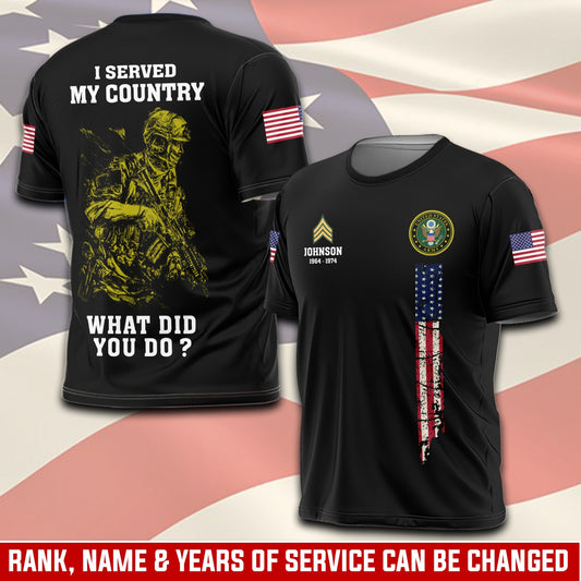 U.S Army – T-shirt –  WHAT DID YOU DO ?