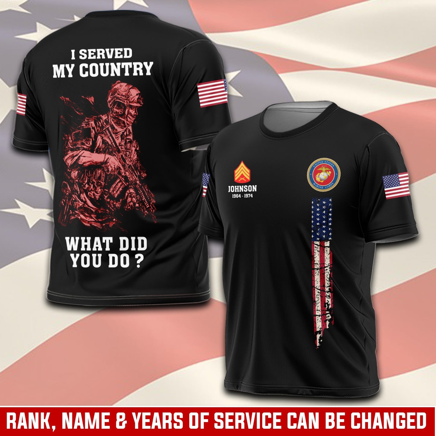 U.S Marine Corps – T-shirt – WHAT DID YOU DO ?