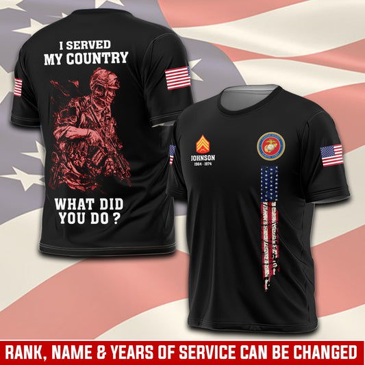 U.S Marine Corps – T-shirt – WHAT DID YOU DO ?
