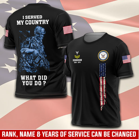 U.S Navy – T-shirt – WHAT DID YOU DO ?