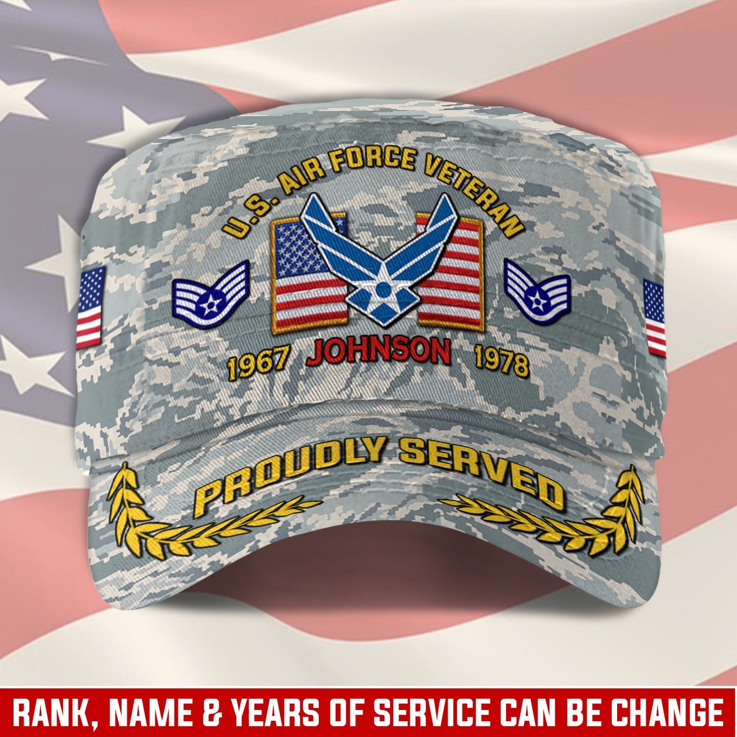 US Air Force – Military Cap - Camo Proudly Served