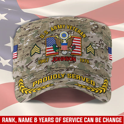 US Army – Military Cap – Camo Proudly Served