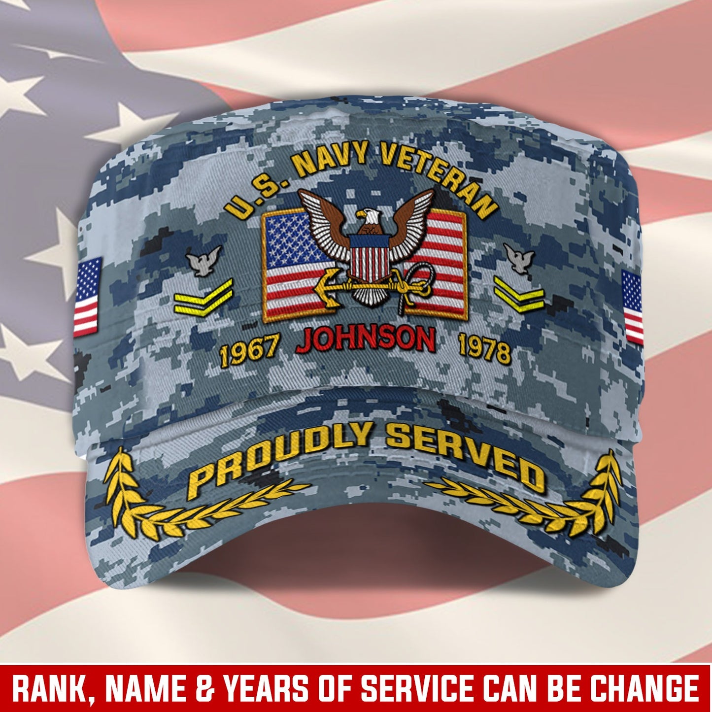 US Navy – Military Cap - Camo Proudly Served