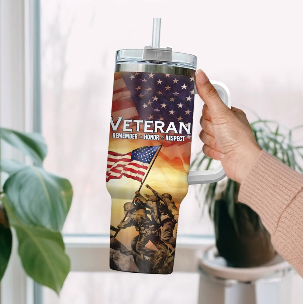 US Navy – Tumbler 40oz - Liberty Flag Design
