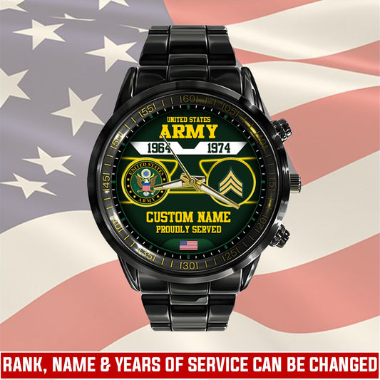 US Army – Diamond-Cut Bezel Watch – The Service Chronicle