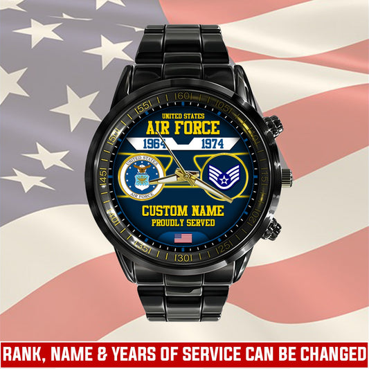 US Air Force – Diamond-Cut Bezel Watch – The Service Chronicle
