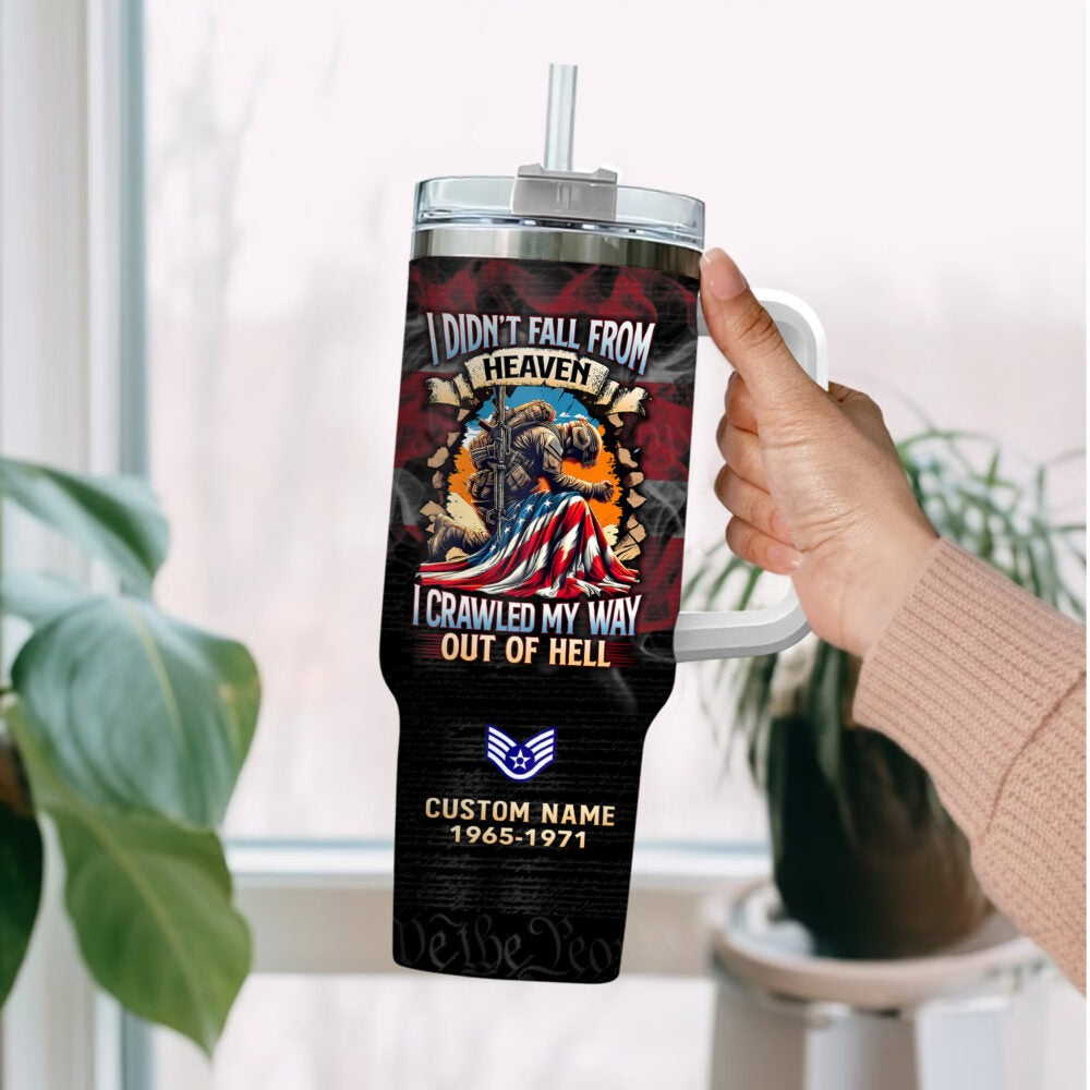 US Air Force – Tumbler 40oz - I CRAWLED MY WAY OUT OF HELL