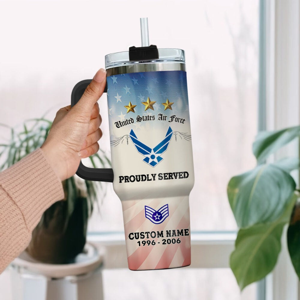 US Air Force – Tumbler 40oz - Red White Blue Crest