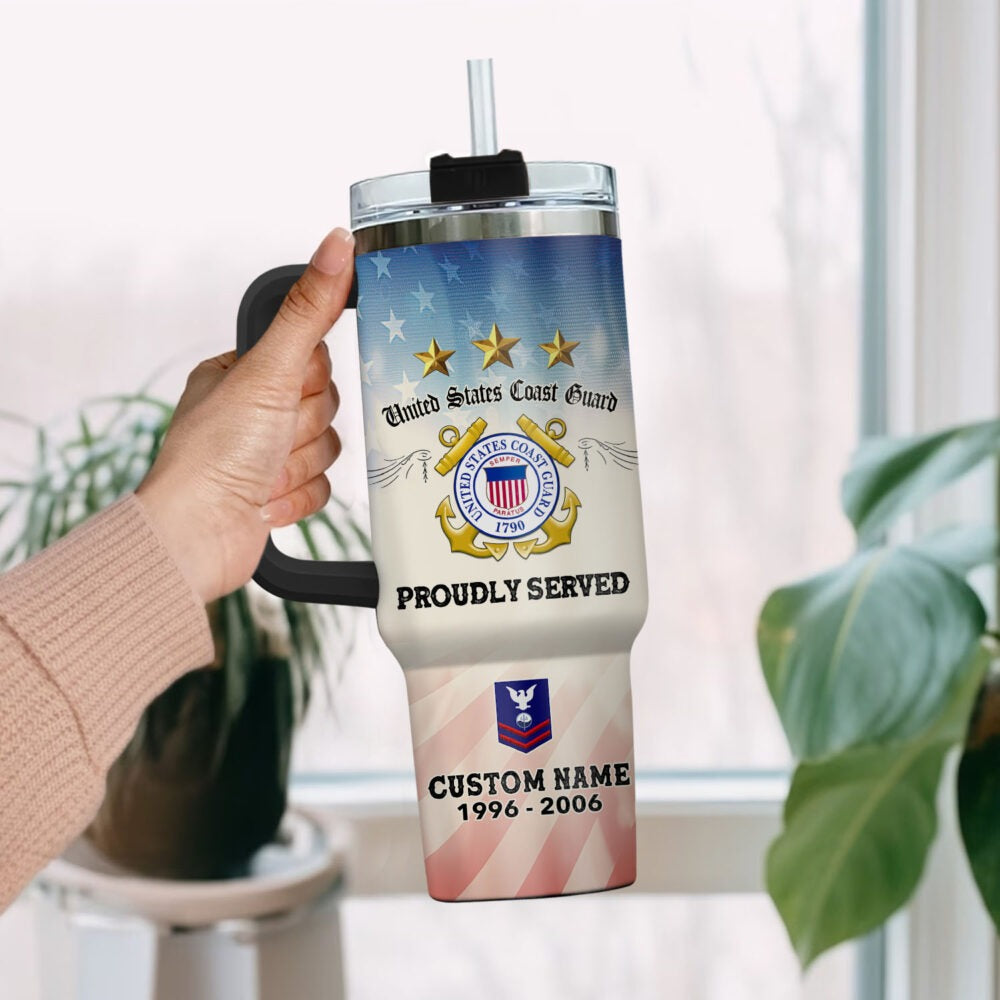US Coast Guard – Tumbler 40oz - Red White Blue Crest