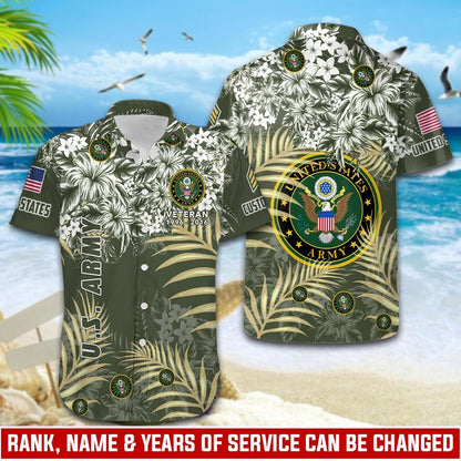 US Army – Hawaiian Shirt – Floral Hawaiian