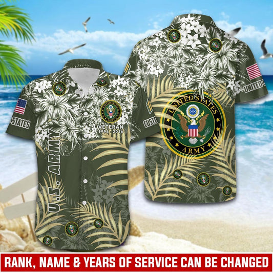US Army – Hawaiian Shirt – Floral Hawaiian