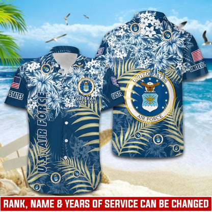 US Air Force – Hawaiian Shirt – Floral Hawaiian