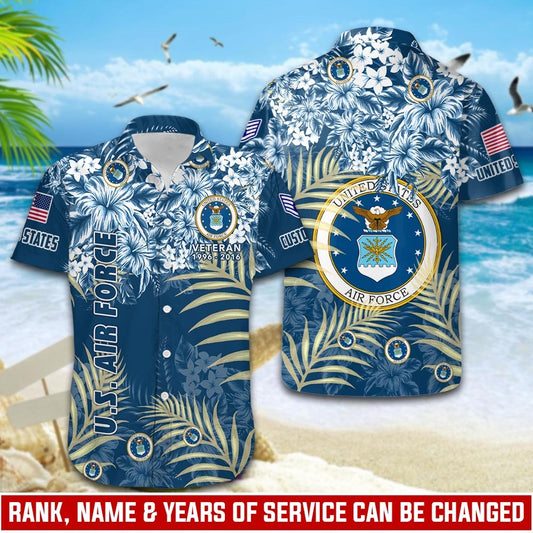 US Air Force – Hawaiian Shirt – Floral Hawaiian