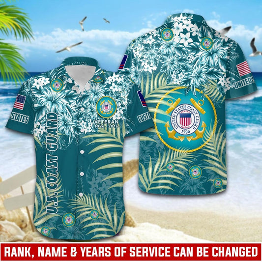 US Coast Guard – Hawaiian Shirt – Floral Hawaiian