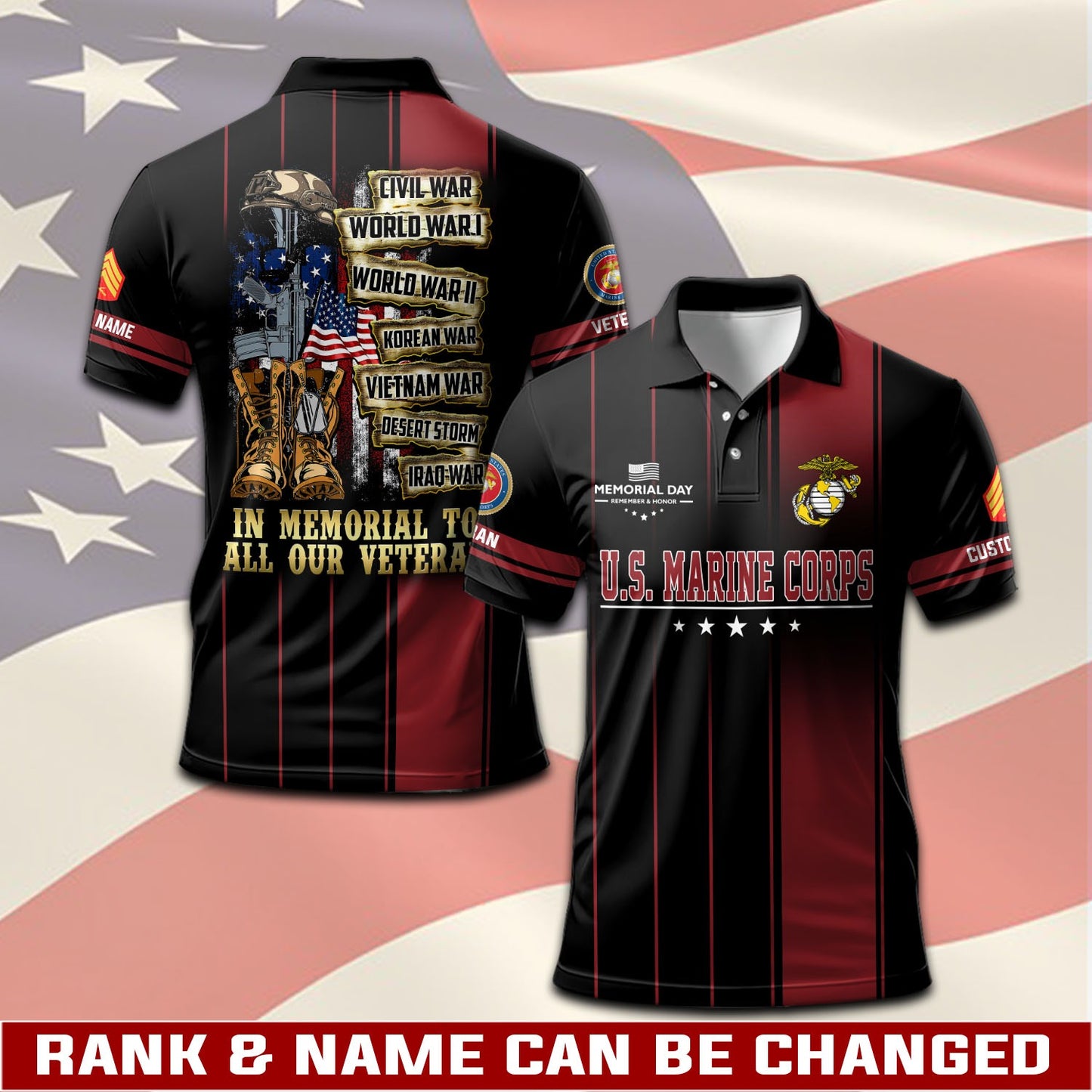 U.S Marine Corps – T-shirt – Freedom Valor Tribute