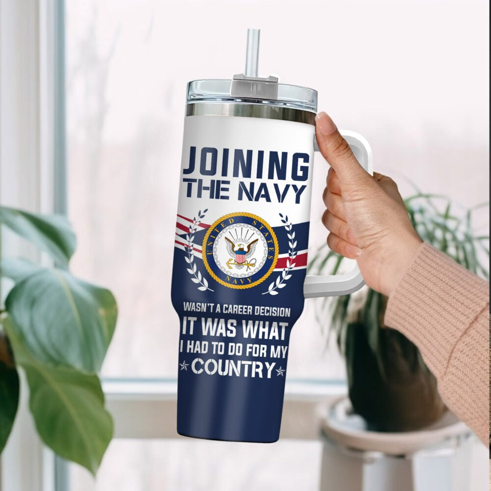 US Navy – Tumbler 40oz - Heritage Wave Emblem