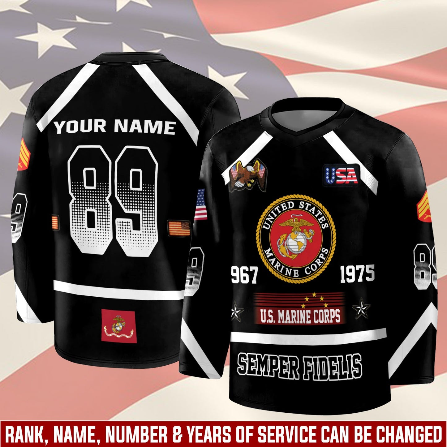 US Marine Corps – Hockey Jersey –  Tactical Number Jersey