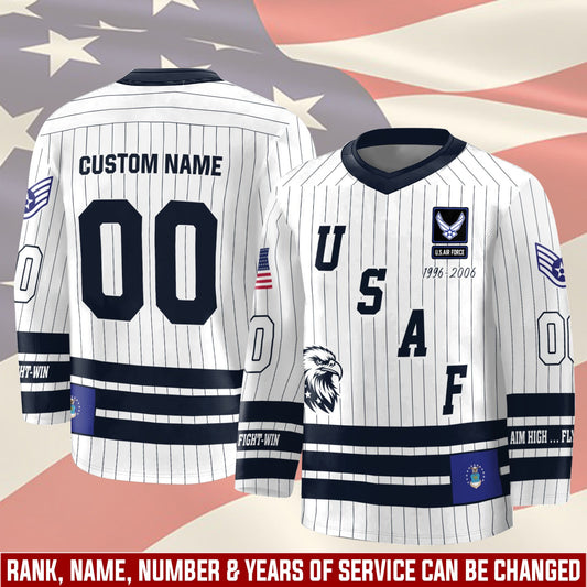 US Air Force – Hockey Jersey – Veteran Pinstripe Jersey