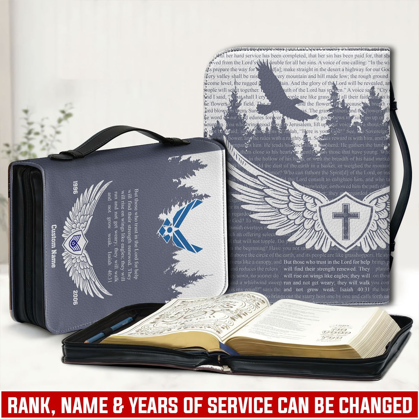 US Air Force – Bible Cover – Guardian Wings Cross
