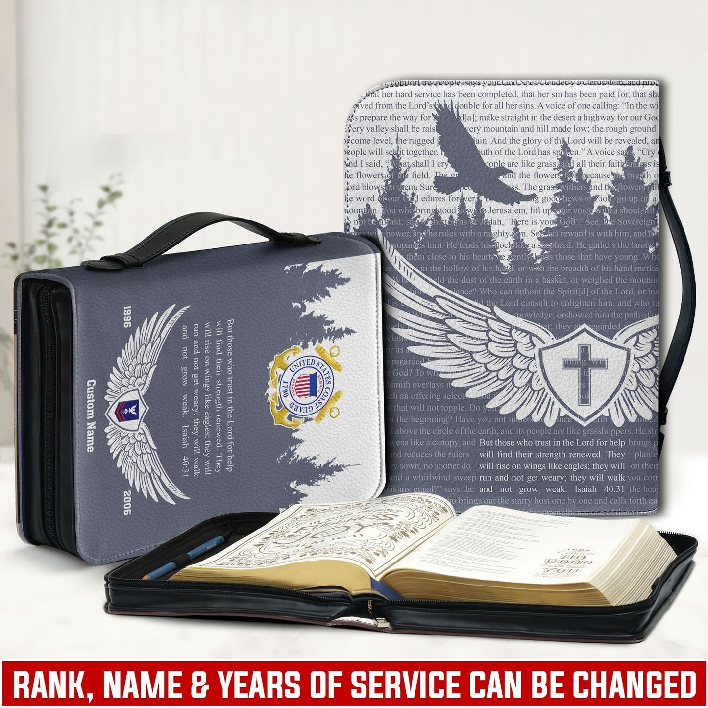 US Coast Guard – Bible Cover – Guardian Wings Cross