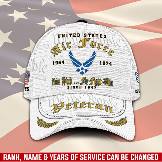 US Air Force – Classic Cap – Veteran White Cap