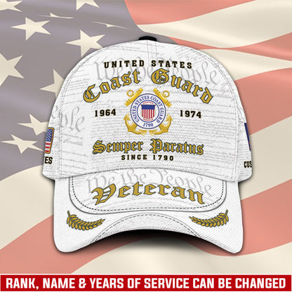 US Coast Guard – Classic Cap – Veteran White Cap