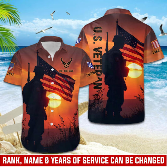 US Air Force – Hawaiian Shirt – Sunset Glow