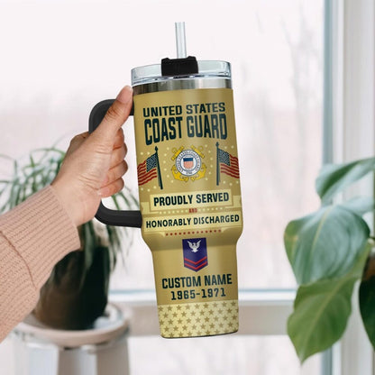 US Coast Guard – Tumbler 40oz - PROUDLY SERVED HONORABLY DISCHARGED