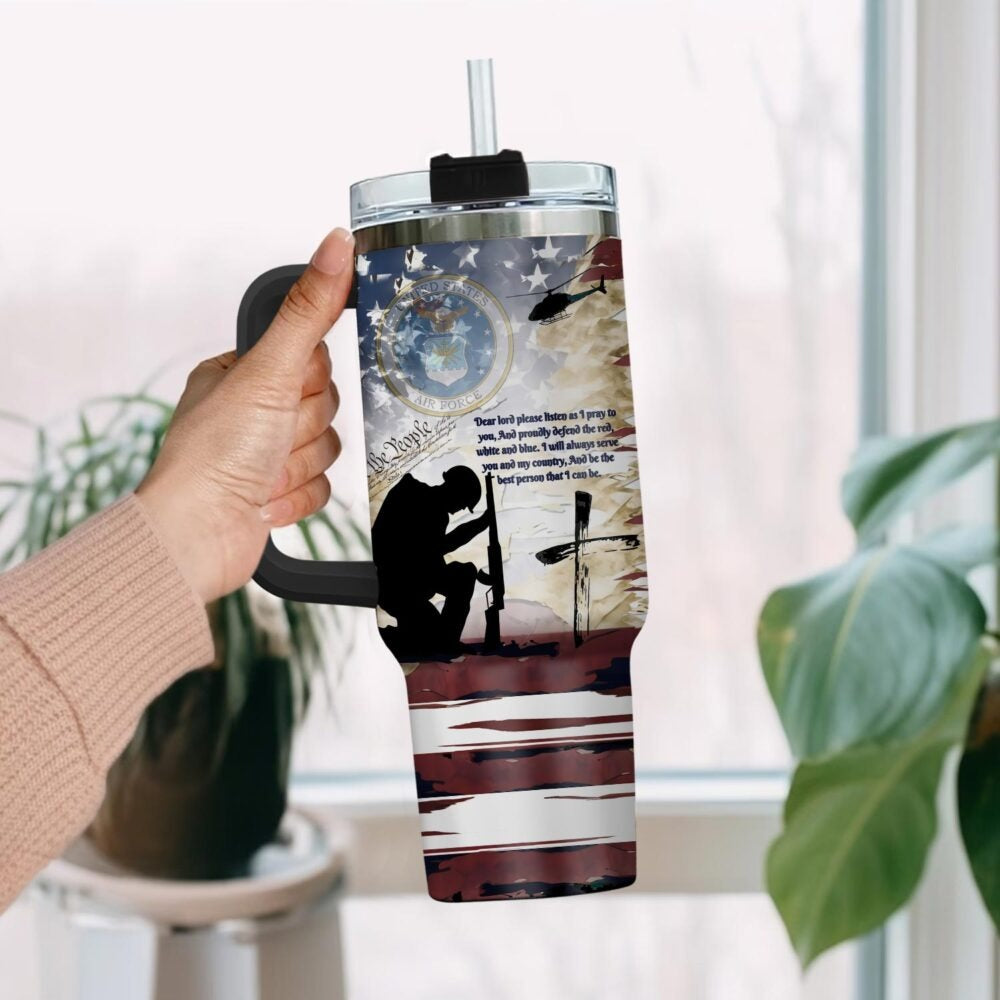 US Air Force – Tumbler 40oz - Vintage Memorial Silhouette