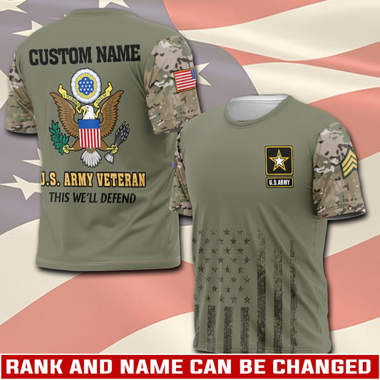 U.S Army – T-shirt – Camo Sleeve Heritage