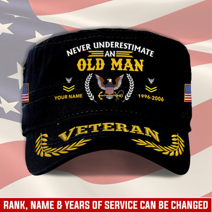 US Navy – Military Cap - Never Underestimate An Old Man