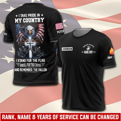 U.S Marine Corps – T-shirt – I TAKE PRIDE IN MY COUNTRY