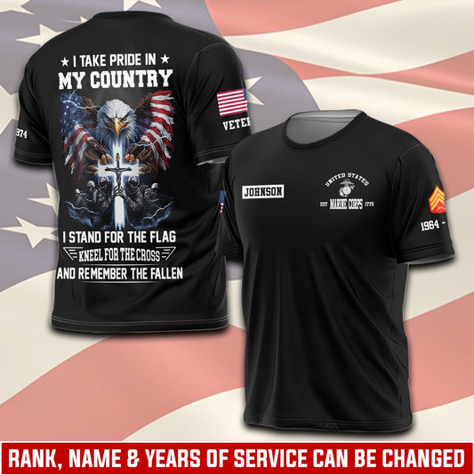 U.S Marine Corps – T-shirt – I TAKE PRIDE IN MY COUNTRY