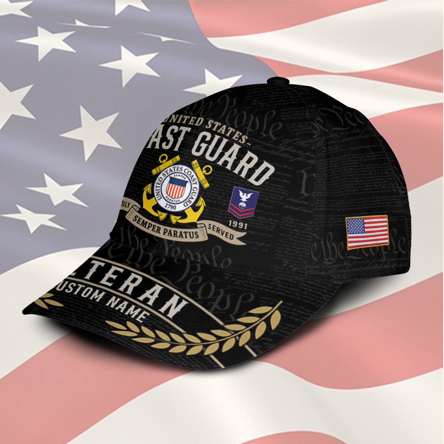 US Coast Guard – Classic Cap – Veteran Custom Name