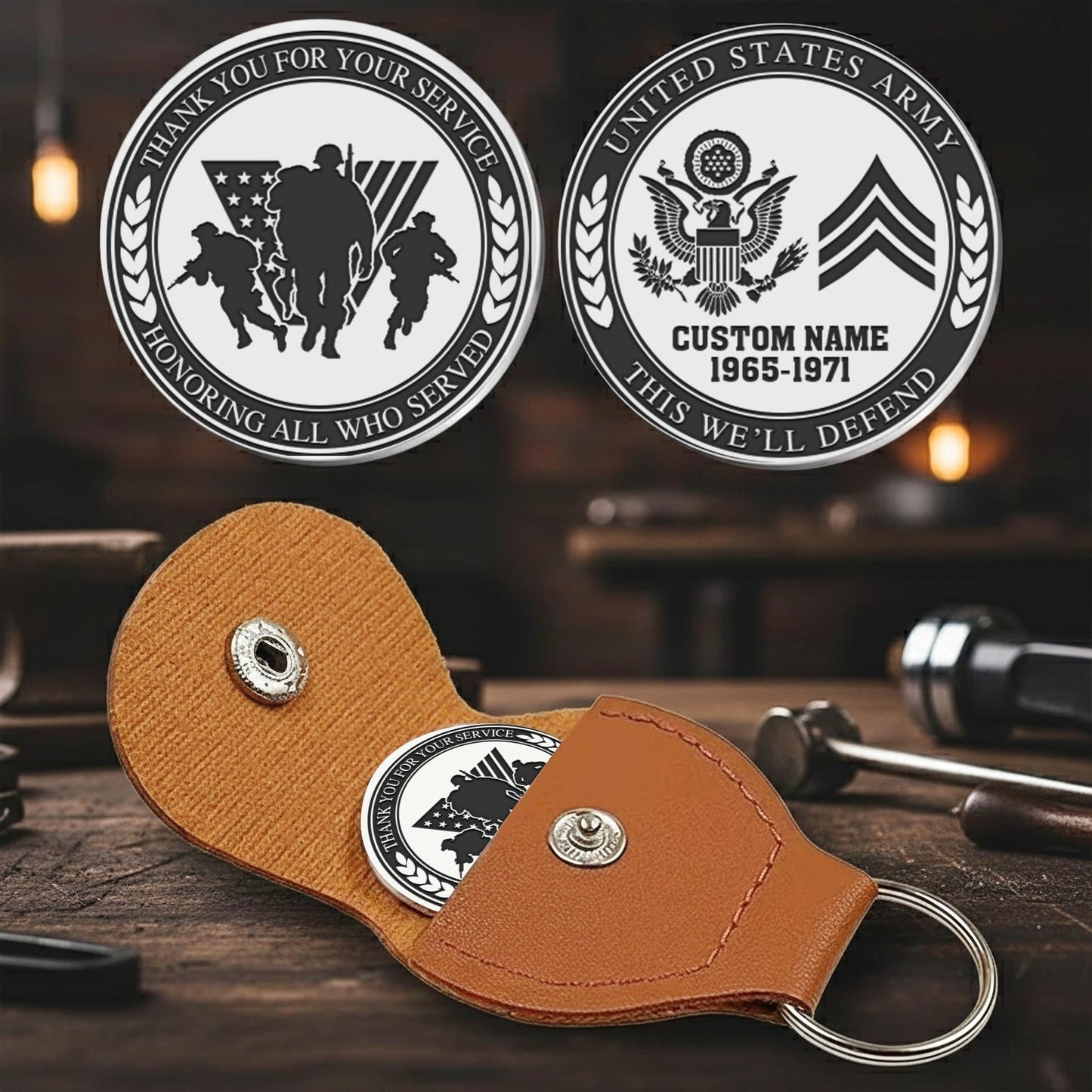 US Army – Military Printed Challenge Coin – Honor Together Seal