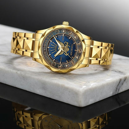 US Navy – Diamond-Cut Bezel Watch – Patriot Guardian Dial