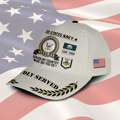 US Navy – Classic Cap – Veteran Honor Patch