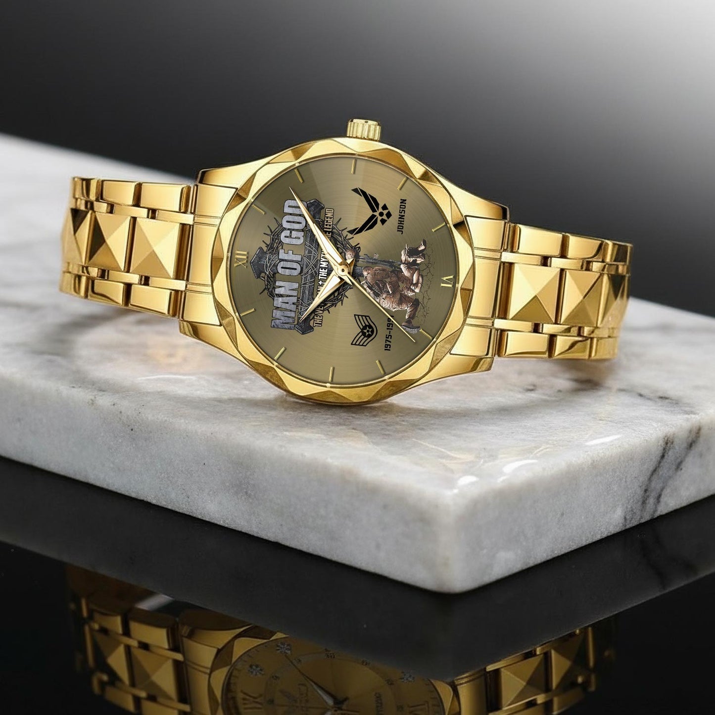US Air Force – Diamond-Cut Bezel Watch – Man Of God