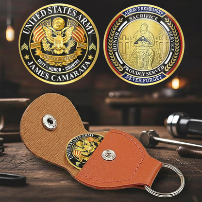 US Army – Military Printed Challenge Coin – Patriot Gold Seal
