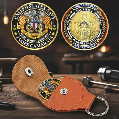 US Navy – Military Printed Challenge Coin – Patriot Gold Seal