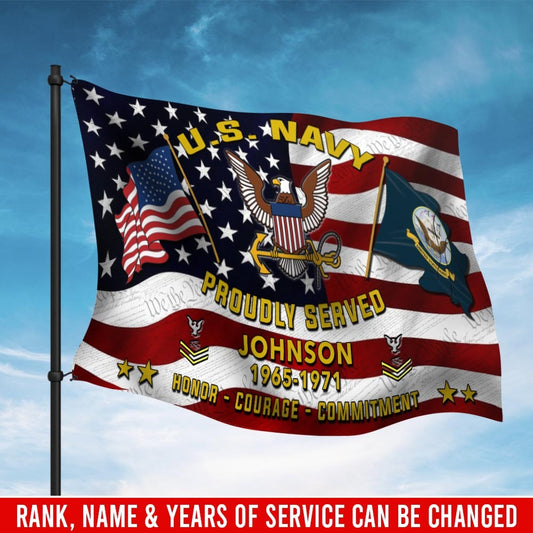U.S. Navy Flying Flag –  DUTY - HONOR - COUNTRY