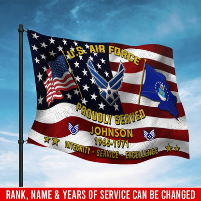 U.S. Air Force Flying Flag –  DUTY - HONOR - COUNTRY