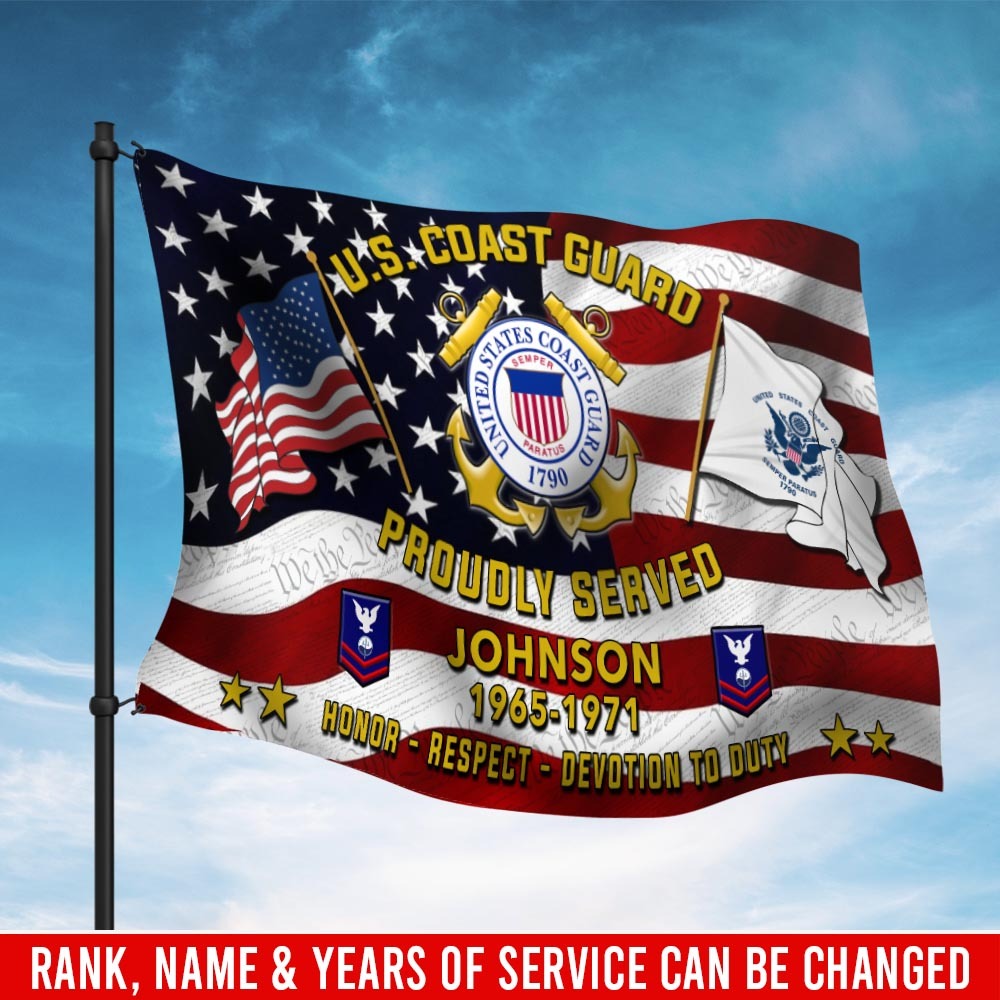 U.S. Coast Guard Flying Flag – DUTY - HONOR - COUNTRY