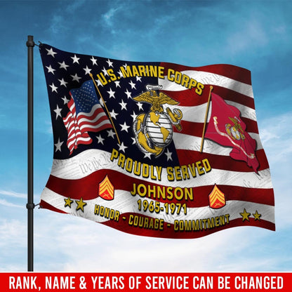 U.S. Marine Corps Flying Flag – DUTY - HONOR - COUNTRY