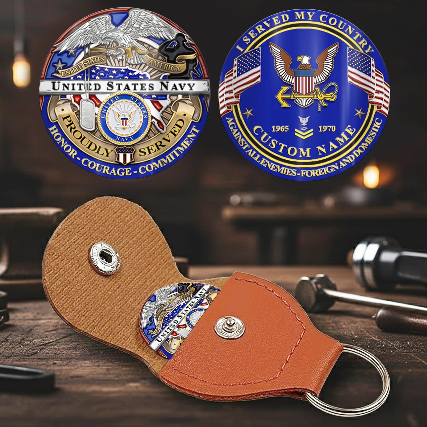 US Navy – Military Printed Challenge Coin – Eagle of Honor Series