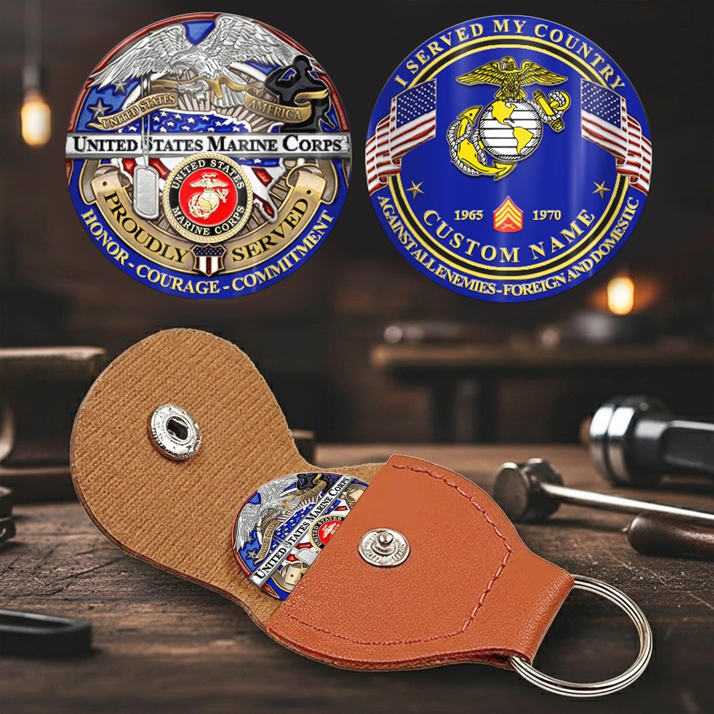 US Marine Corps – Military Printed Challenge Coin – Eagle of Honor Series
