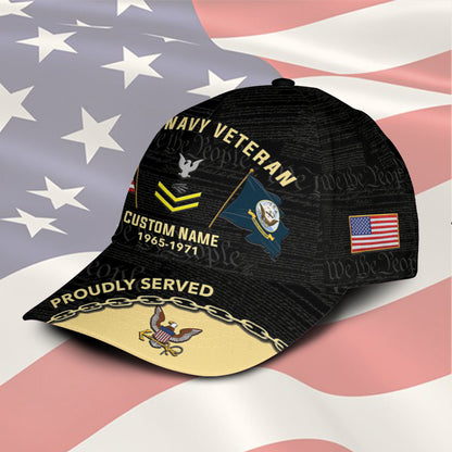 US Navy – Classic Cap – Proudly Served - Flag