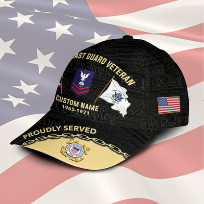 US Coast Guard – Classic Cap – Proudly Served - Flag