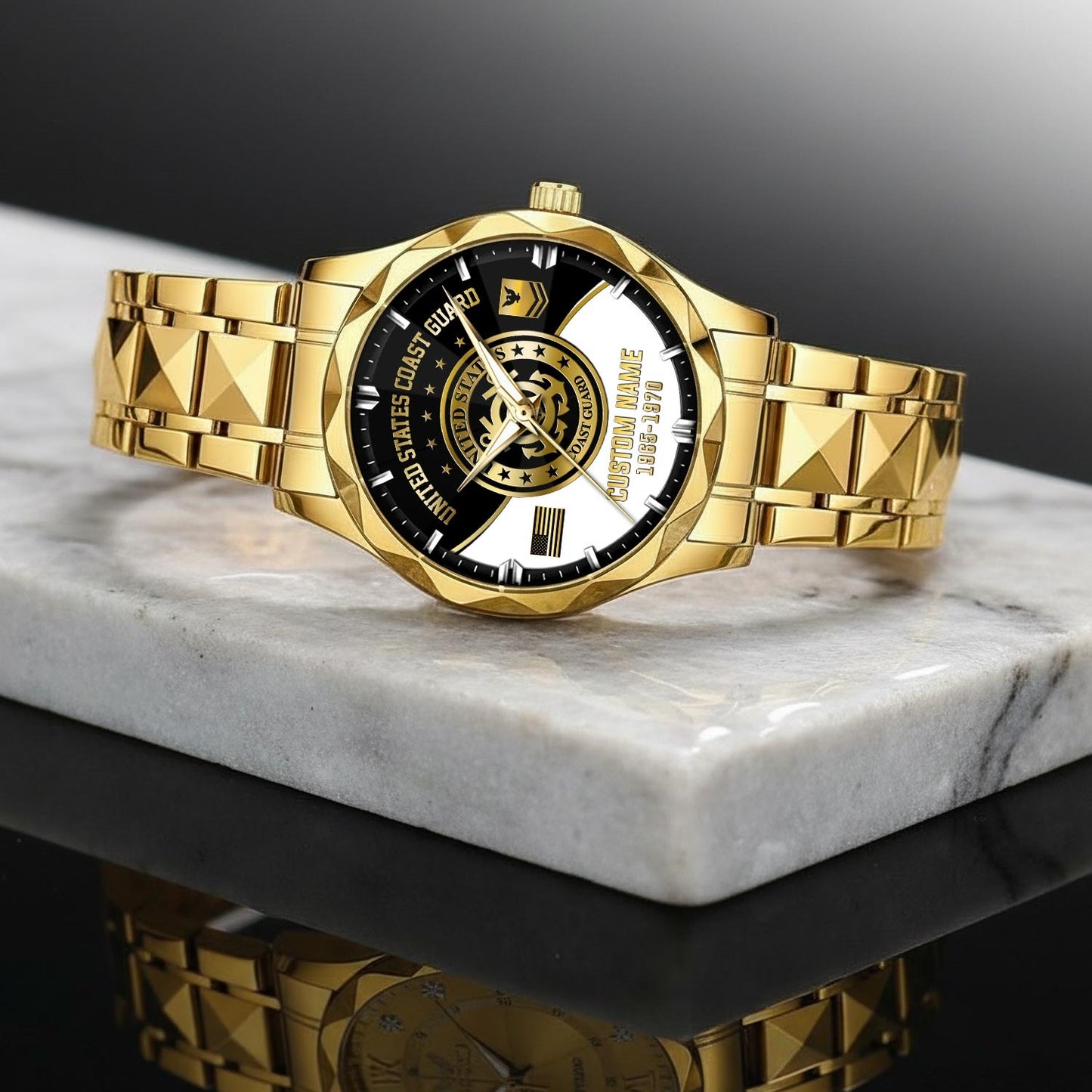 US Coast Guard – Diamond-Cut Bezel Watch – Imperial Service Watch