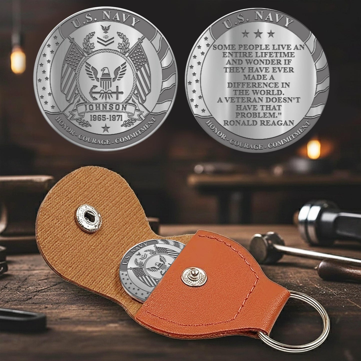US Navy – Military Printed Challenge Coin – Eternal Patriot Medallion